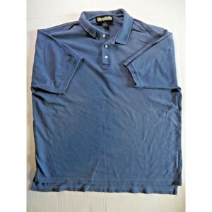 Mens Woodlake Polo Golf Shirt Blue 100% Cotton XXL 2XL